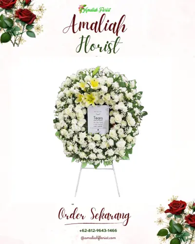 Krans Bunga Duka Cita di Air Putih